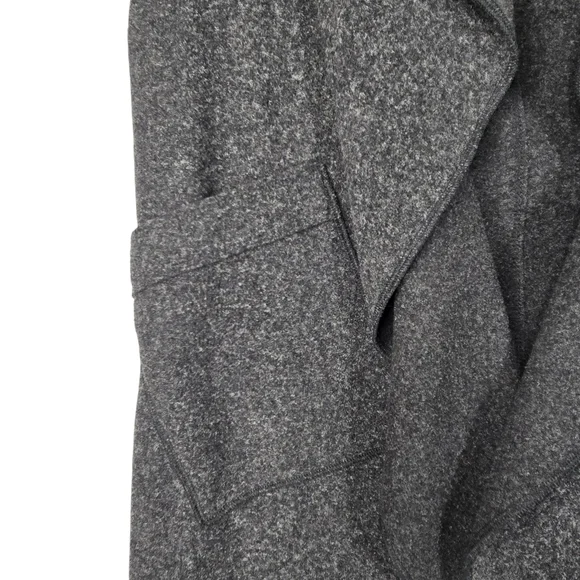 Janska Charcoal Cascade Vest Open Front Drape Pockets Made In USA Womens S M - Picture 8 of 16